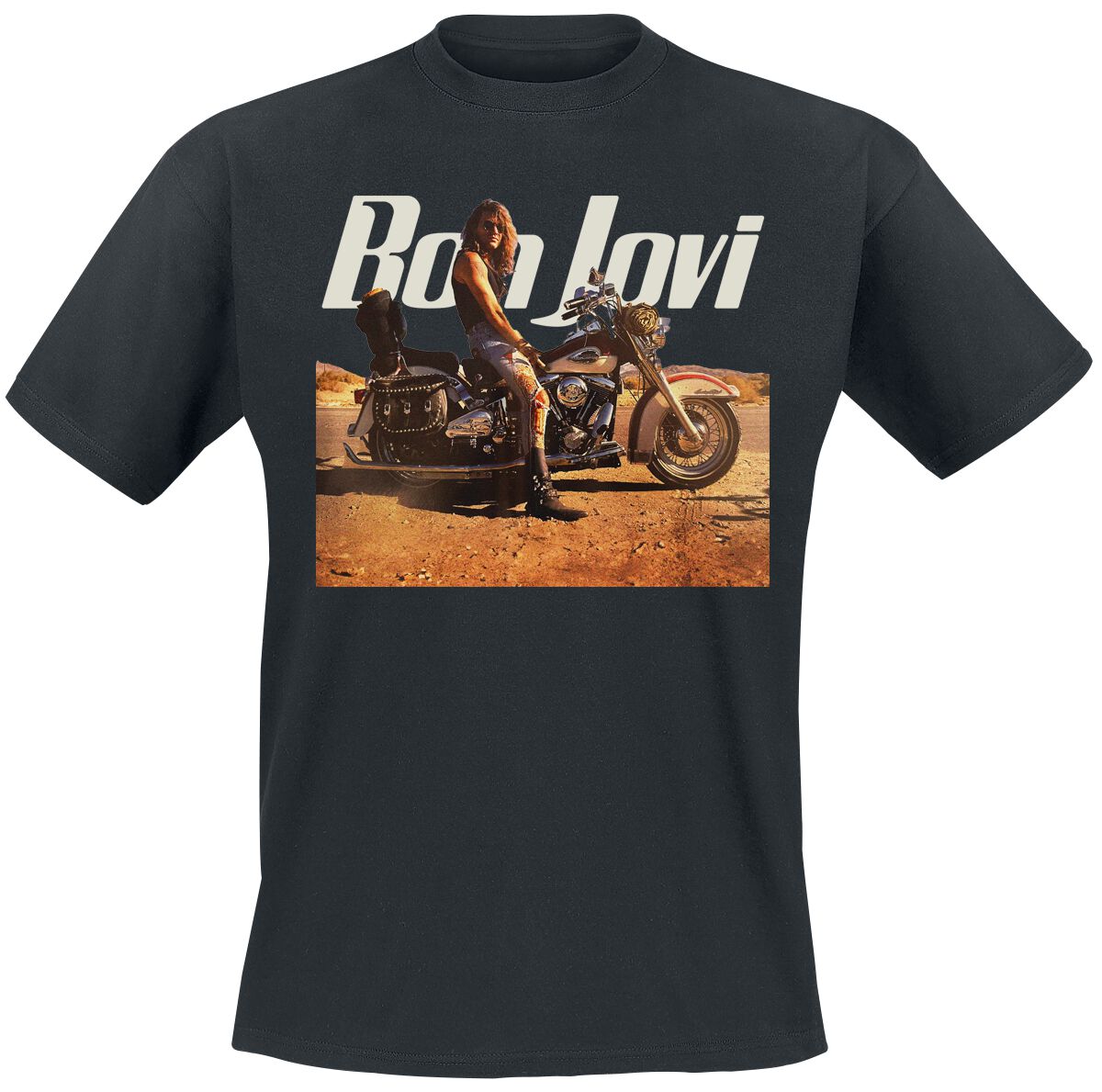 T-Shirt Manches courtes  de Bon Jovi - Wanted - S à 3XL - pour Homme - noir - Bon Jovi