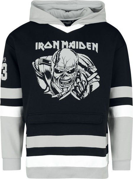 Sweat-shirt à capuche  de Iron Maiden - EMP Signature Collection - M à XL - pour Homme - blanc/noir/gris - Iron Maiden