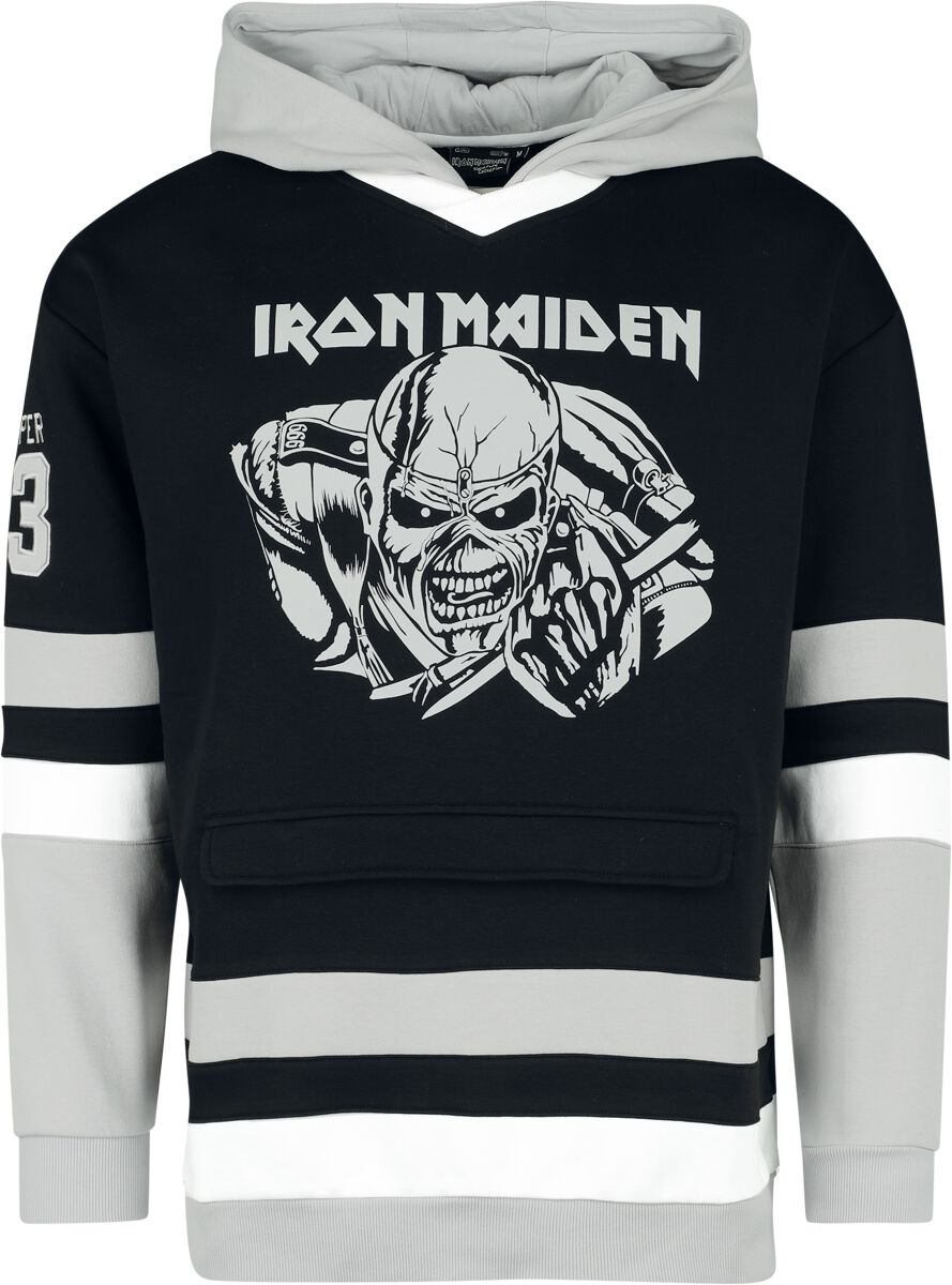 Sweat-shirt à capuche  de Iron Maiden - EMP Signature Collection - M à XL - pour Homme - blanc/noir/gris - Iron Maiden