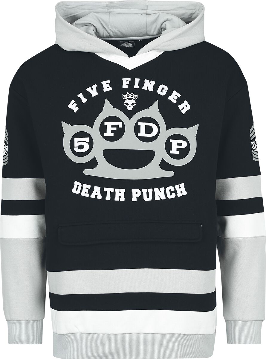 Sweat-shirt à capuche  de Five Finger Death Punch - EMP Signature Collection - S à XXL - pour Homme - blanc/noir/gris - Five Finger Death Punch