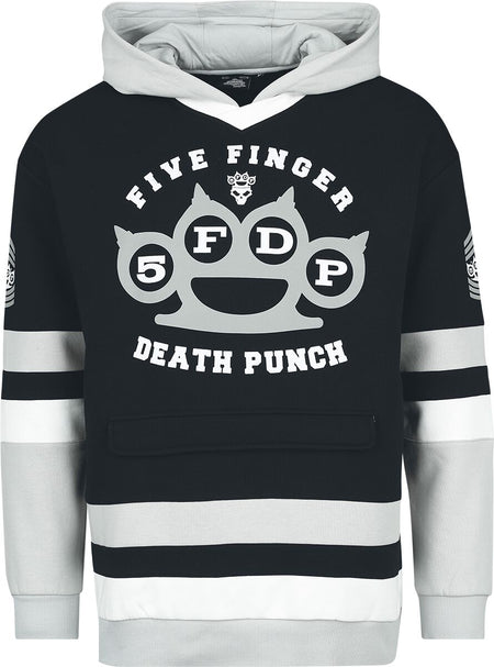 Sweat-shirt à capuche  de Five Finger Death Punch - EMP Signature Collection - S à XXL - pour Homme - blanc/noir/gris - Five Finger Death Punch