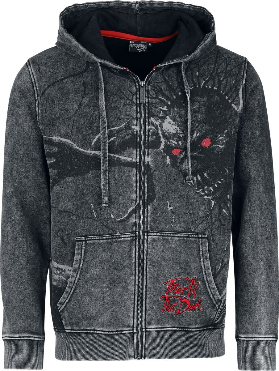 Sweat-shirt zippé à capuche  de Iron Maiden - EMP Signature Collection - S à 3XL - pour Homme - gris - Iron Maiden