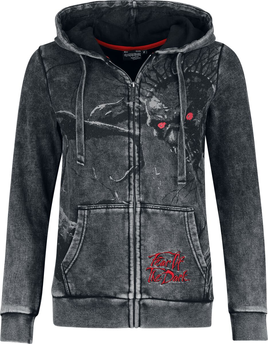 Sweat-shirt zippé à capuche  de Iron Maiden - EMP Signature Collection - S à M - pour Femme - gris - Iron Maiden