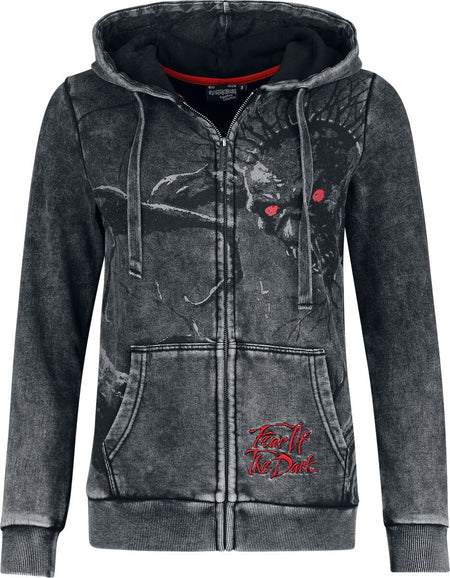 Sweat-shirt zippé à capuche  de Iron Maiden - EMP Signature Collection - S à M - pour Femme - gris - Iron Maiden