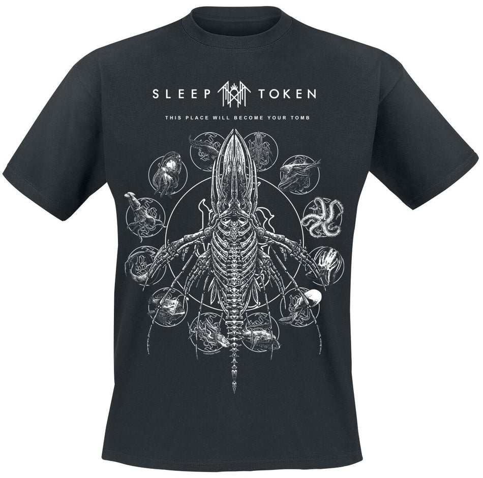 T-Shirt Manches courtes  de Sleep Token - Tomb - M à XXL - pour Homme - noir - Sleep Token