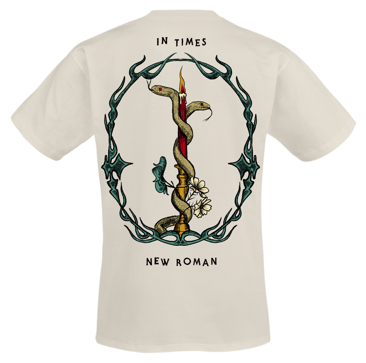 T-Shirt Manches courtes  de Queens Of The Stone Age - In Times New Roman - Snake Candle - S à XXL - pour Homme - naturel - Queens Of The Stone Age - View 2