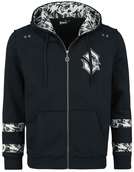 Sweat-shirt zippé à capuche  de Sabaton - EMP Signature Collection - M à 3XL - pour Homme - noir/camouflage - Sabaton