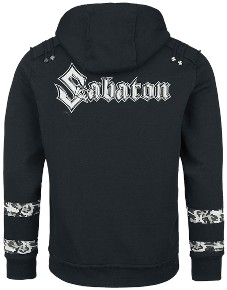 Sweat-shirt zippé à capuche  de Sabaton - EMP Signature Collection - M à 3XL - pour Homme - noir/camouflage - Sabaton - View 2