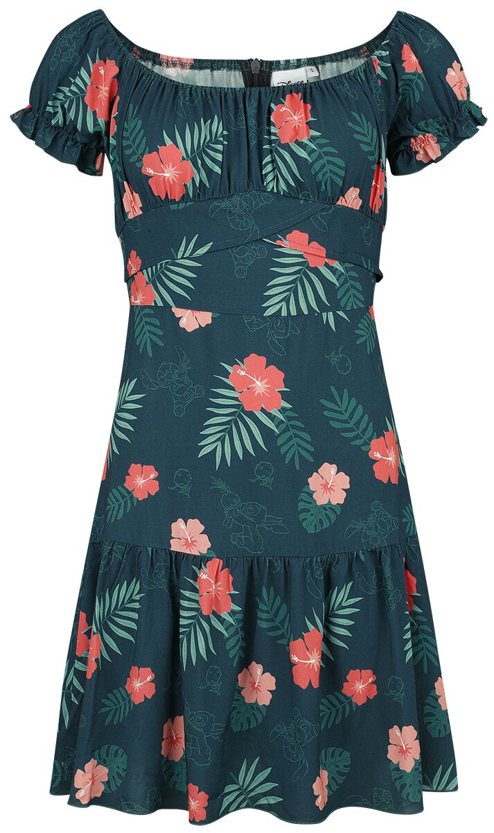 Robe mi-longue Disney de Lilo & Stitch - Stitch - S à XXL - pour Femme - multicolore - Lilo & Stitch