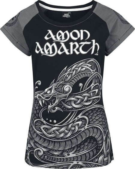 T-Shirt Manches courtes  de Amon Amarth - EMP Signature Collection - S à XL - pour Femme - noir/gris - Amon Amarth