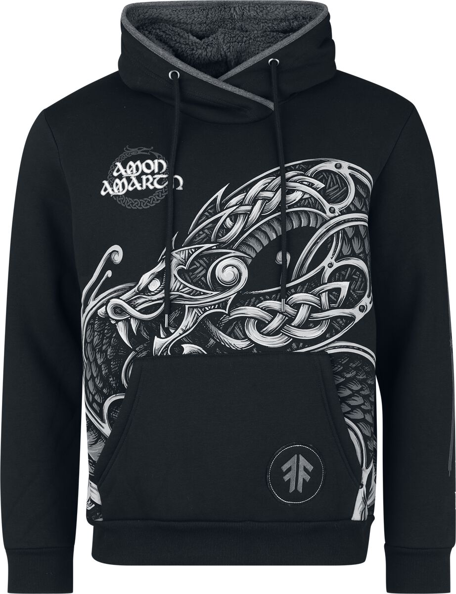Sweat-shirt à capuche  de Amon Amarth - EMP Signature Collection - M à 3XL - pour Homme - noir/gris - Amon Amarth
