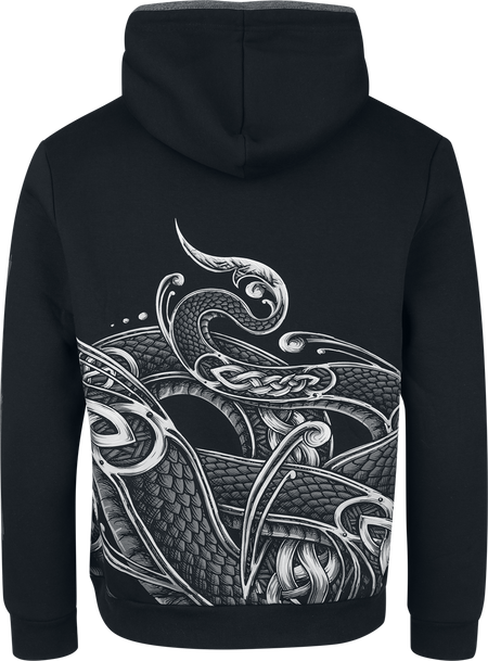 Sweat-shirt à capuche  de Amon Amarth - EMP Signature Collection - M à 3XL - pour Homme - noir/gris - Amon Amarth - View 2