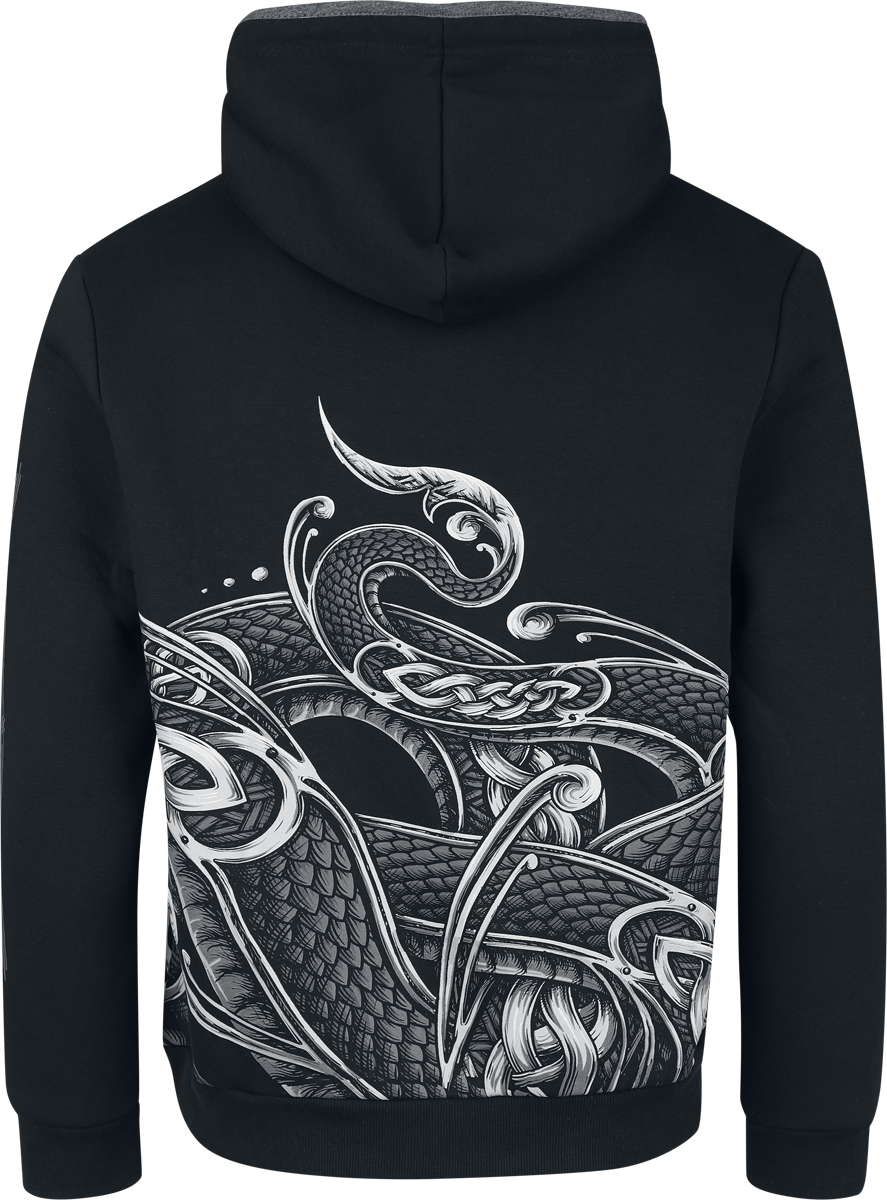 Sweat-shirt à capuche  de Amon Amarth - EMP Signature Collection - M à 3XL - pour Homme - noir/gris - Amon Amarth - View 2