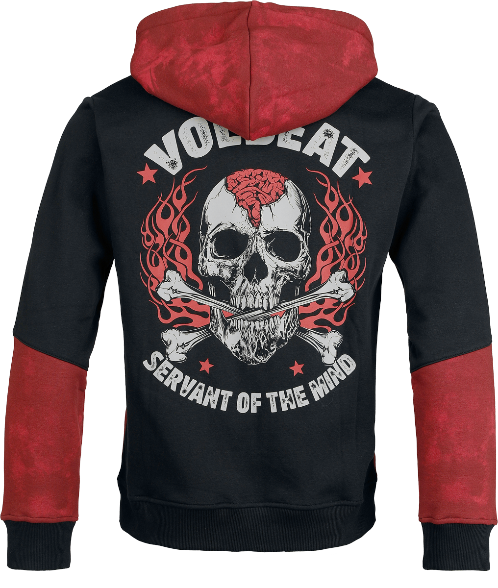 Sweat-shirt à capuche  de Volbeat - EMP Signature Collection - M à 3XL - pour Homme - noir/rouge foncé - Volbeat - View 2