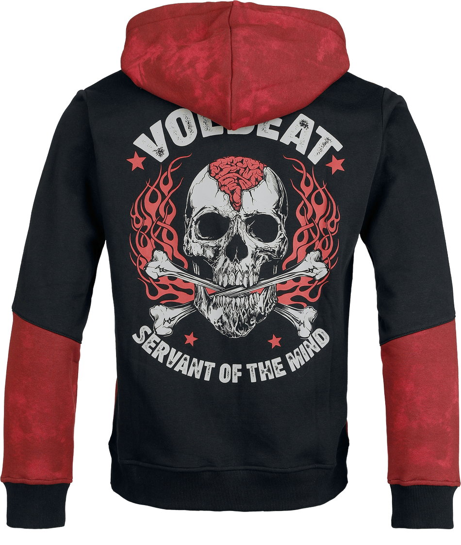 Sweat-shirt à capuche  de Volbeat - EMP Signature Collection - M à 3XL - pour Homme - noir/rouge foncé - Volbeat - View 2
