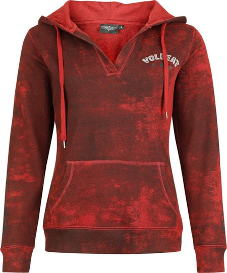 Sweat-shirt à capuche  de Volbeat - EMP Signature Collection - S à 3XL - pour Femme - rouge foncé - Volbeat