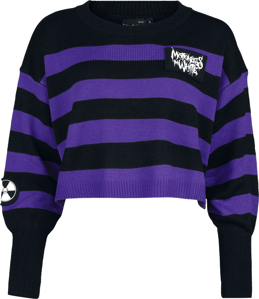 Pull tricoté  de Motionless In White - EMP Signature Collection - S à XXL - pour Femme - noir/lilas - Motionless In White