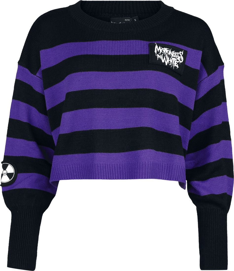 Pull tricoté  de Motionless In White - EMP Signature Collection - S à XXL - pour Femme - noir/lilas - Motionless In White