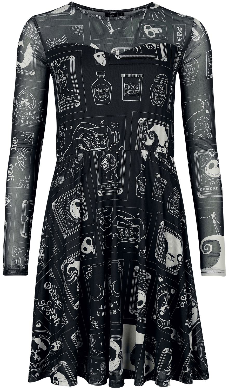Robe mi-longue Disney de L'Étrange Noël De Monsieur Jack - Tarot - S à XXL - pour Femme - multicolore - L'Étrange Noël De Monsieur Jack - View 2