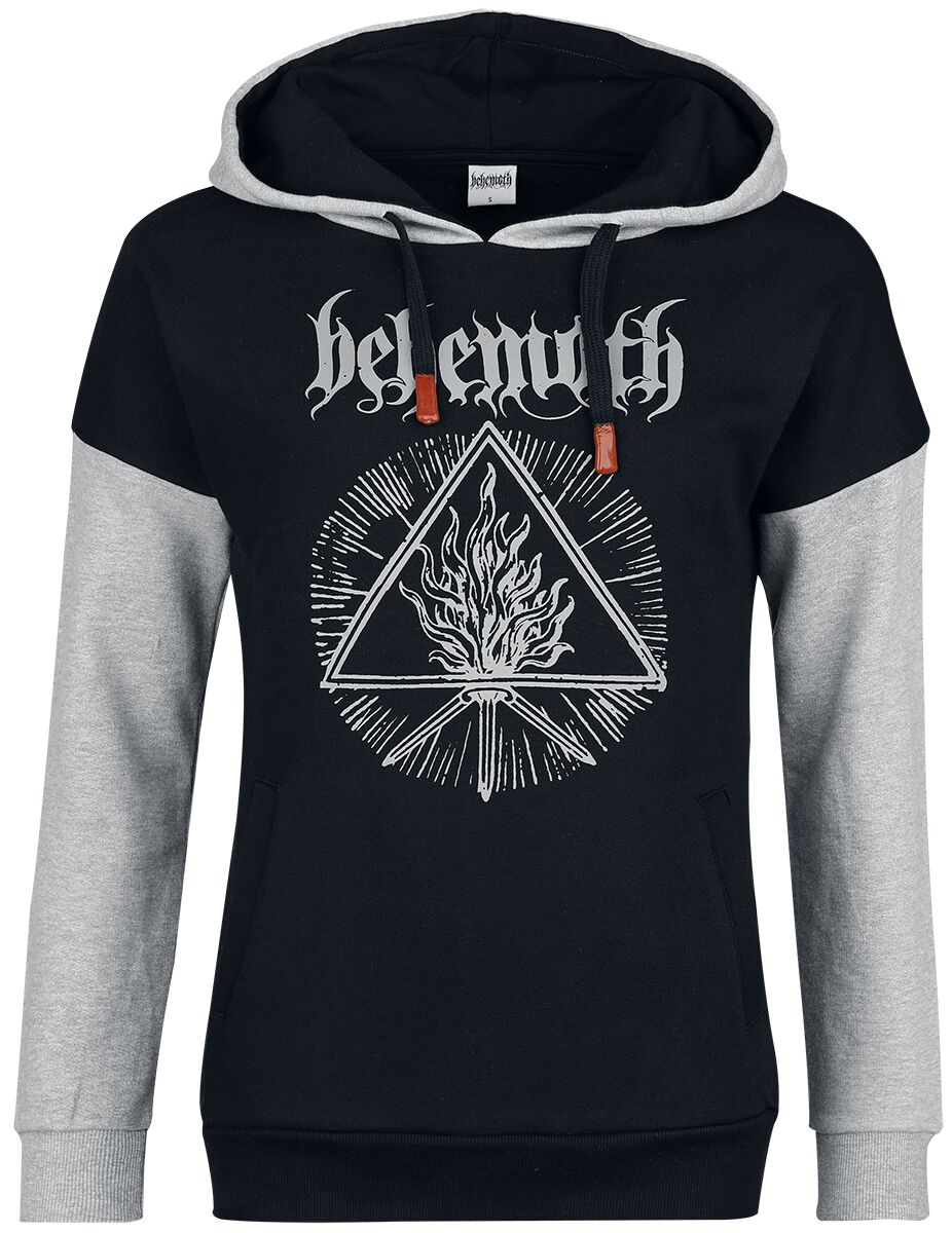 Sweat-shirt à capuche  de Behemoth - Logo - XS à XXL - pour Femme - chiné noir/gris - Behemoth