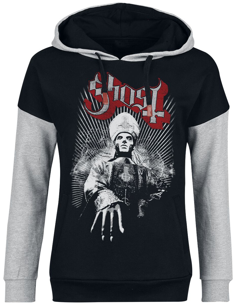 Sweat-shirt à capuche  de Ghost - Priest - XS à XXL - pour Femme - chiné noir/gris - Ghost