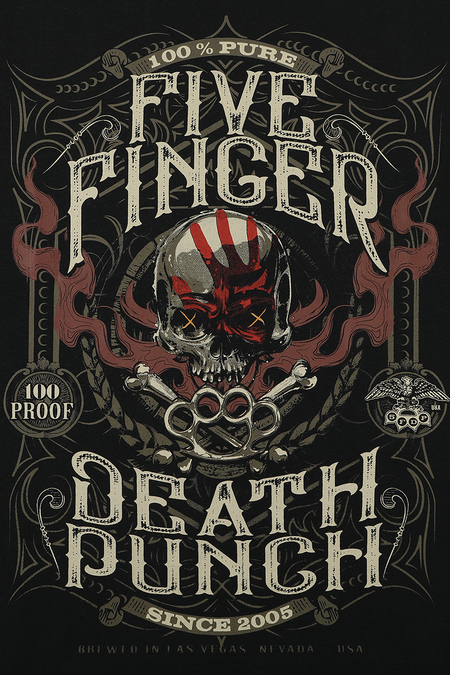 T-Shirt Manches courtes  de Five Finger Death Punch - Pure - L à XXL - pour Femme - noir - Five Finger Death Punch - View 2