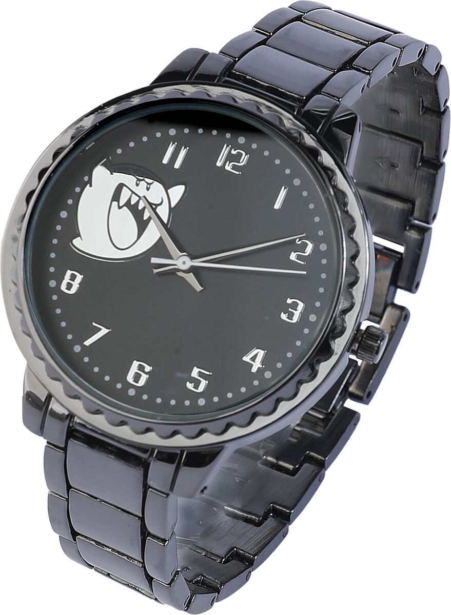 Montres bracelets Gaming de Super Mario - Buu-Huu - pour Femme - noir/argent - Super Mario