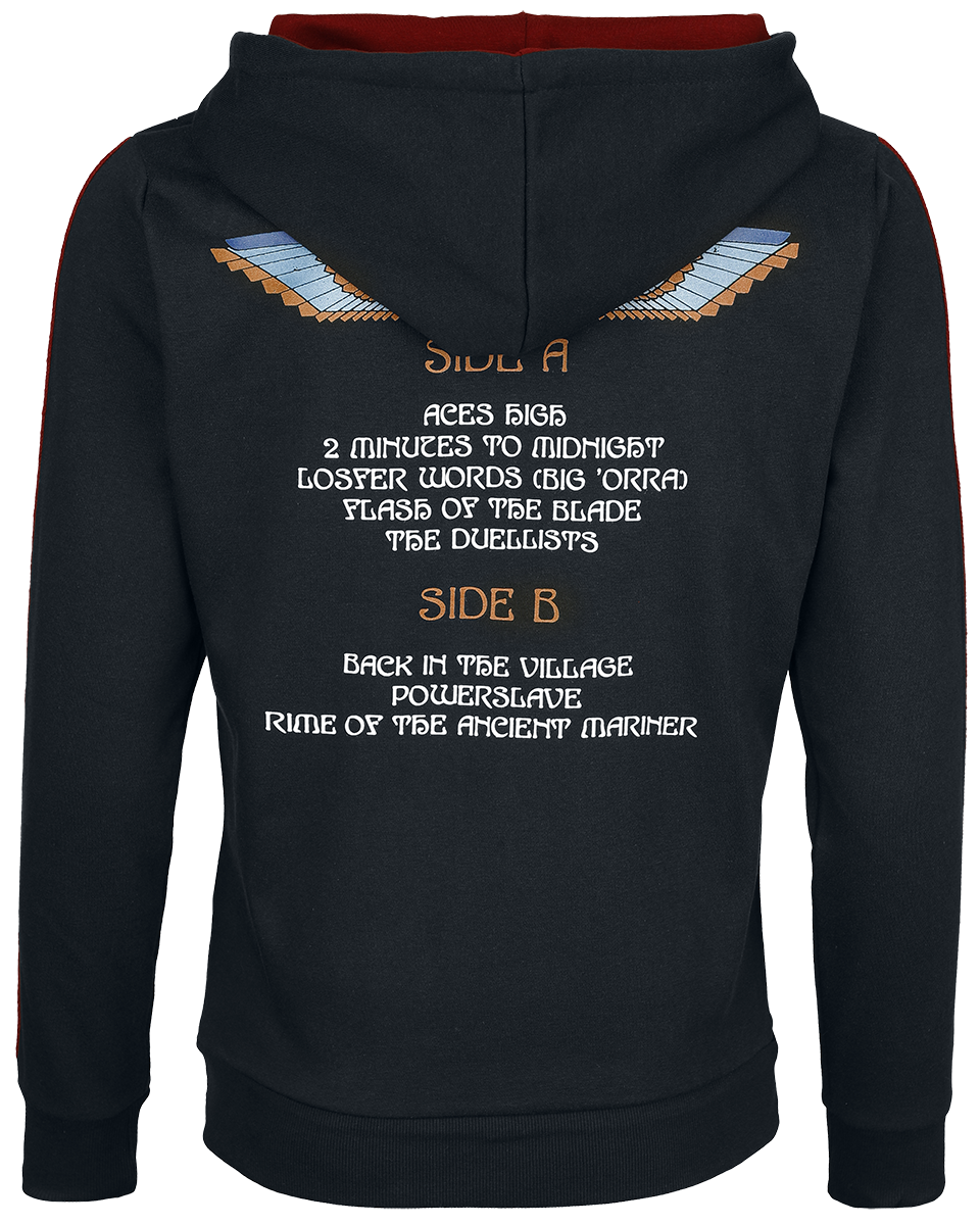Sweat-shirt à capuche  de Iron Maiden - Powerslave - S à XXL - pour Femme - noir/rouge - Iron Maiden - View 2