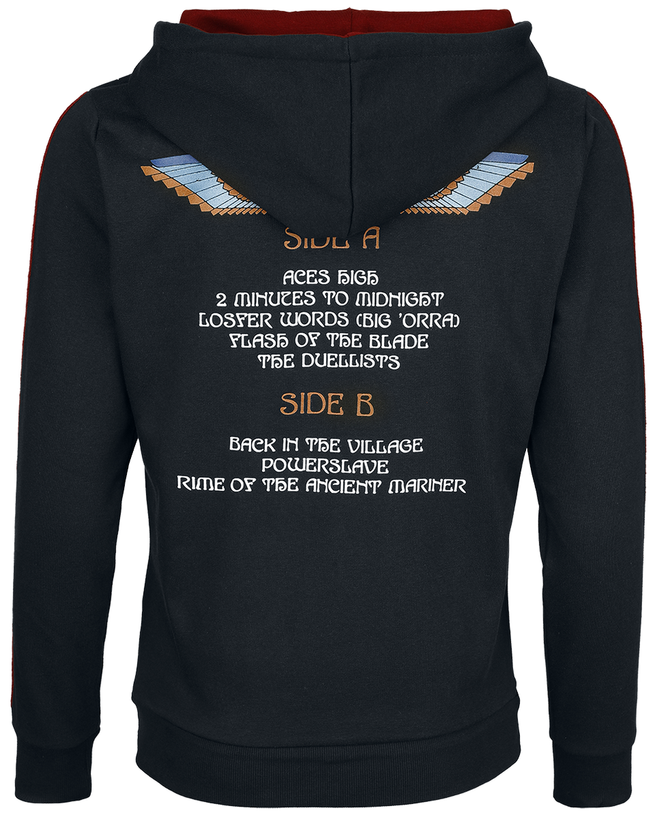 Sweat-shirt à capuche  de Iron Maiden - Powerslave - S à XXL - pour Femme - noir/rouge - Iron Maiden - View 2