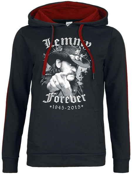 Sweat-shirt à capuche  de Motörhead - Lemmy Forever - XS à S - pour Femme - noir/rouge - Motörhead