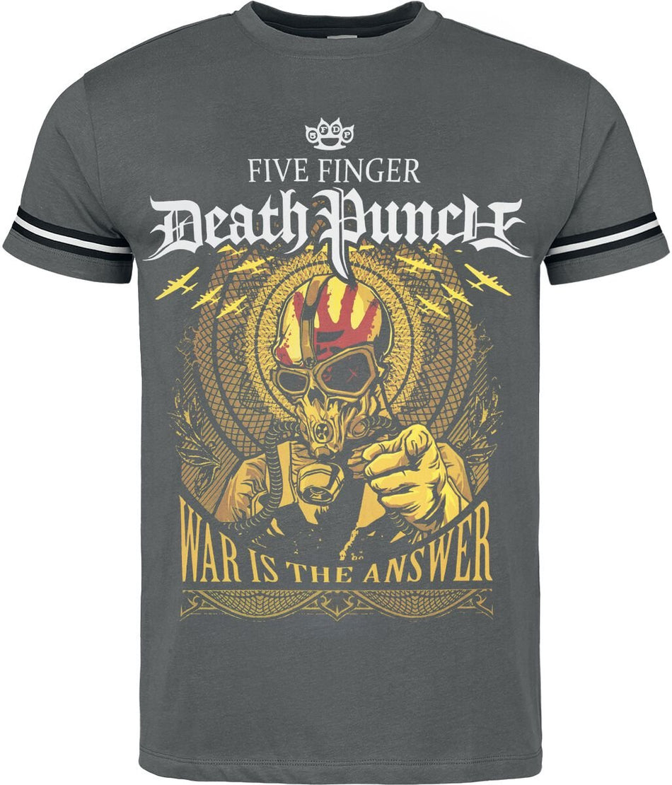 T-Shirt Manches courtes  de Five Finger Death Punch - War Is The Answer - S à L - pour Homme - gris - Five Finger Death Punch
