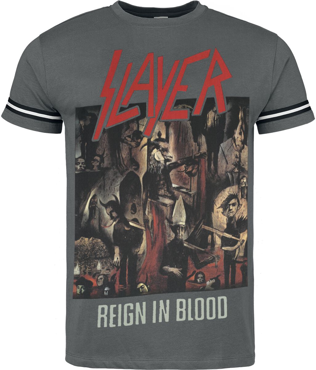 T-Shirt Manches courtes  de Slayer - Reign In Blood - S à XL - pour Homme - gris - Slayer