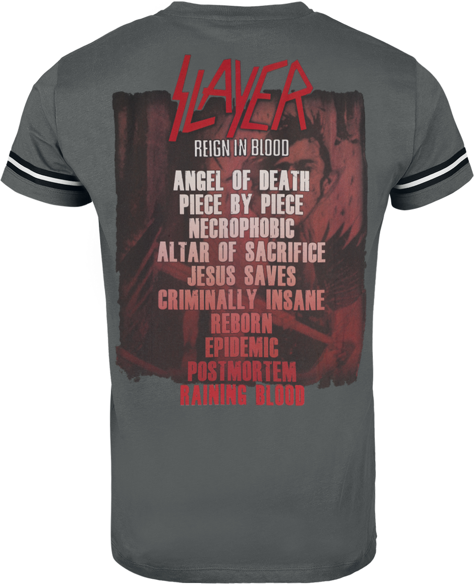 T-Shirt Manches courtes  de Slayer - Reign In Blood - S à XL - pour Homme - gris - Slayer - View 2