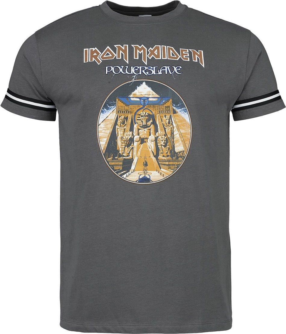 T-Shirt Manches courtes  de Iron Maiden - Powerslave - S à XXL - pour Homme - gris - Iron Maiden