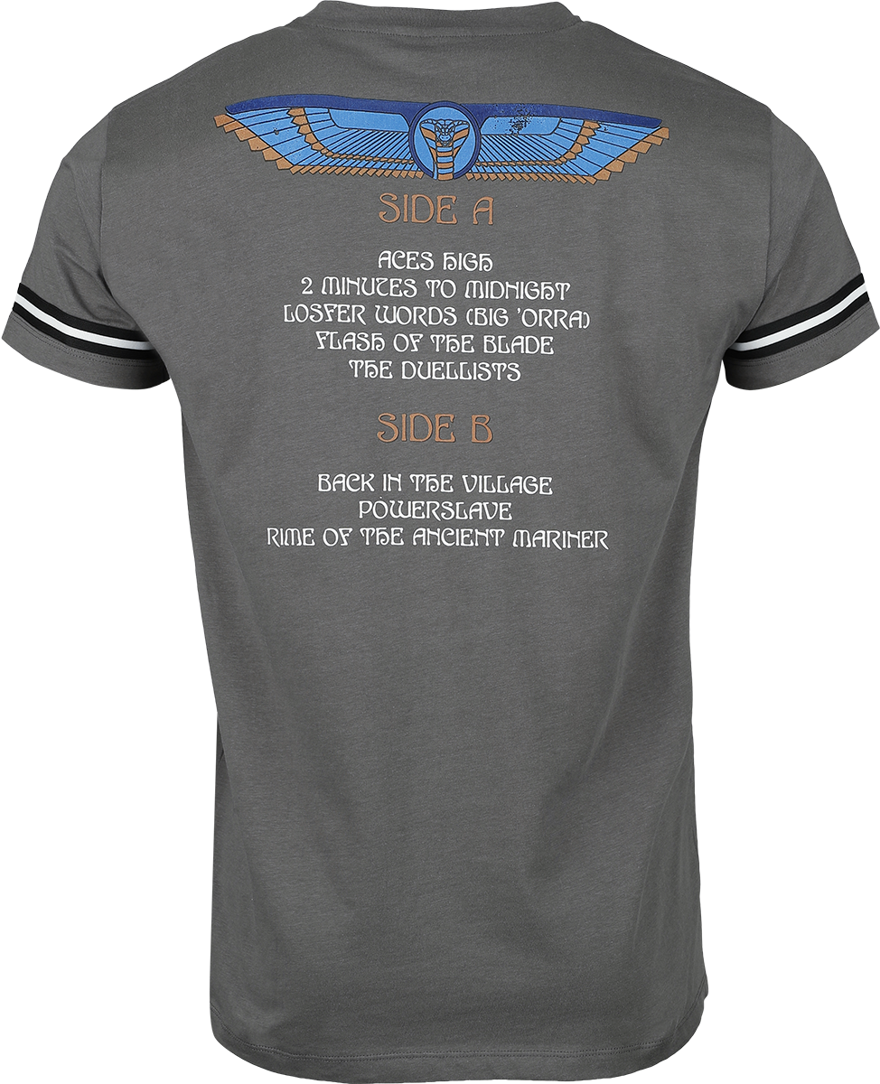 T-Shirt Manches courtes  de Iron Maiden - Powerslave - S à XXL - pour Homme - gris - Iron Maiden - View 2
