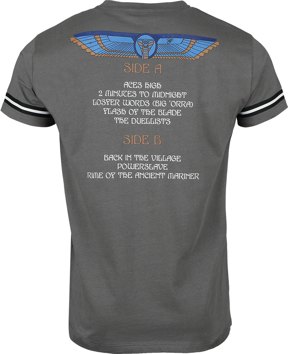 T-Shirt Manches courtes  de Iron Maiden - Powerslave - S à XXL - pour Homme - gris - Iron Maiden - View 2