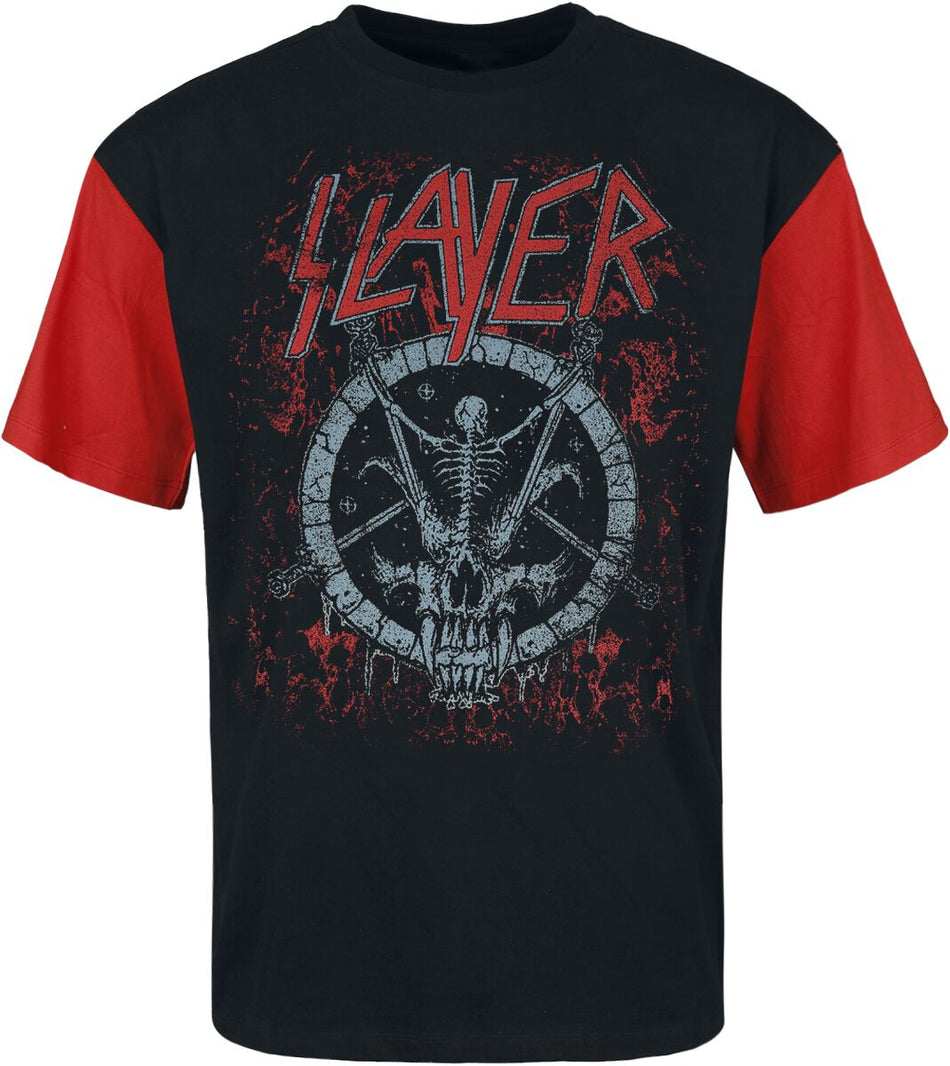 T-Shirt Manches courtes  de Slayer - Circle - S à L - pour Homme - noir/rouge - Slayer
