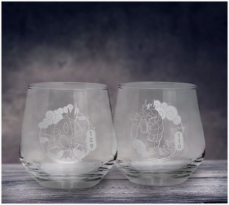 Lot de verres Gaming de Pokémon - Magicarpe & Léviator - pour Indifférent - transparent - Pokémon - View 2