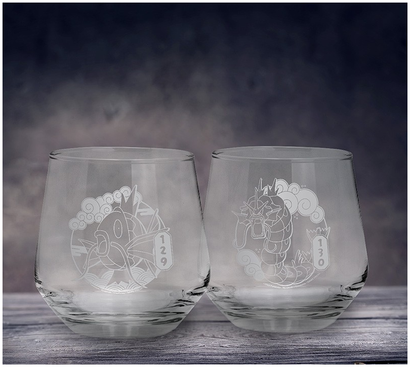 Lot de verres Gaming de Pokémon - Magicarpe & Léviator - pour Indifférent - transparent - Pokémon - View 2