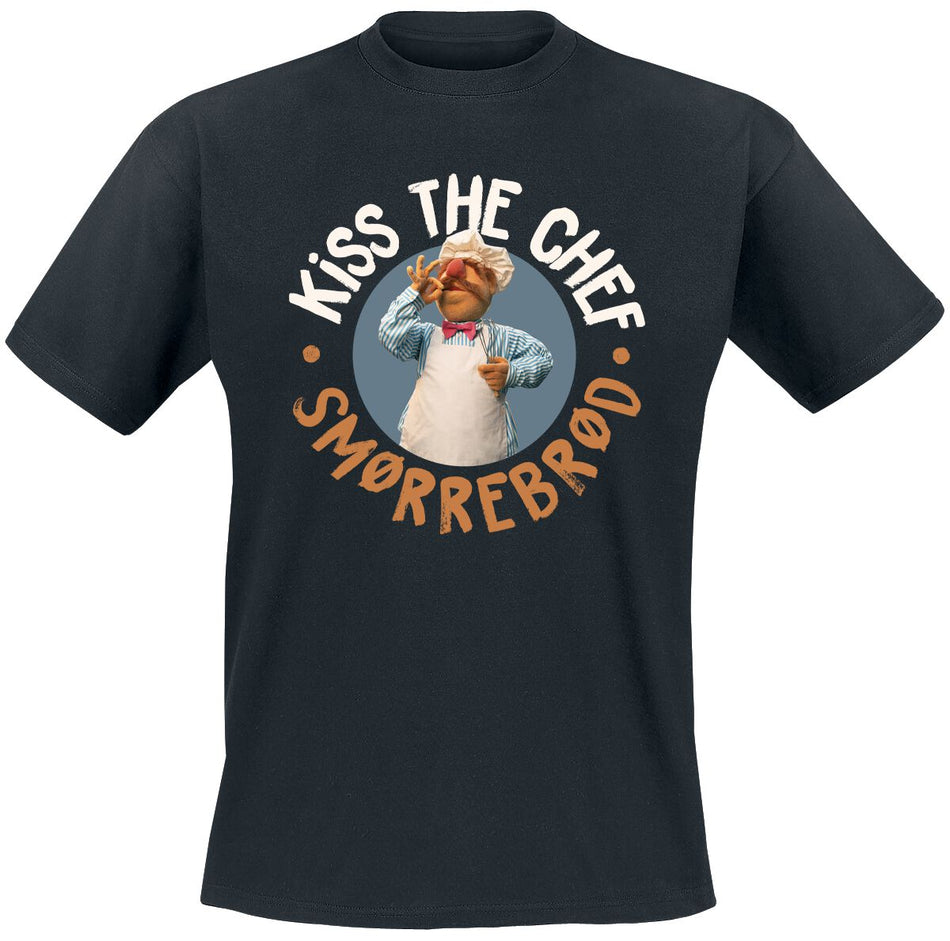 T-Shirt Manches courtes  de Le Muppet Show - Kiss The Chef - Chef Suédois - M à 5XL - pour Homme - noir - Le Muppet Show