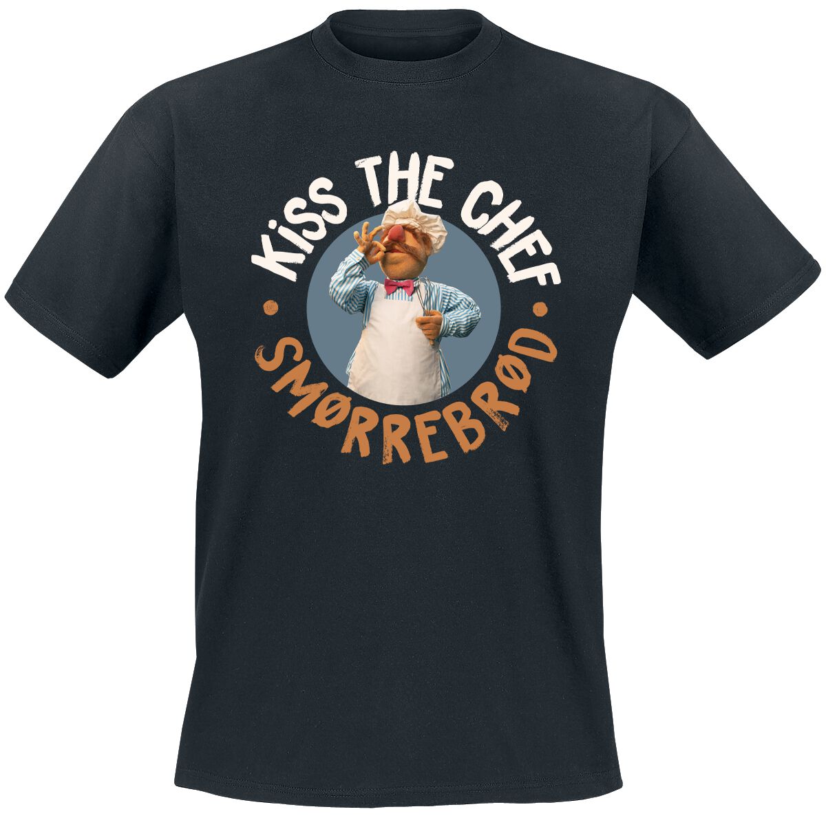 T-Shirt Manches courtes  de Le Muppet Show - Kiss The Chef - Chef Suédois - M à 5XL - pour Homme - noir - Le Muppet Show