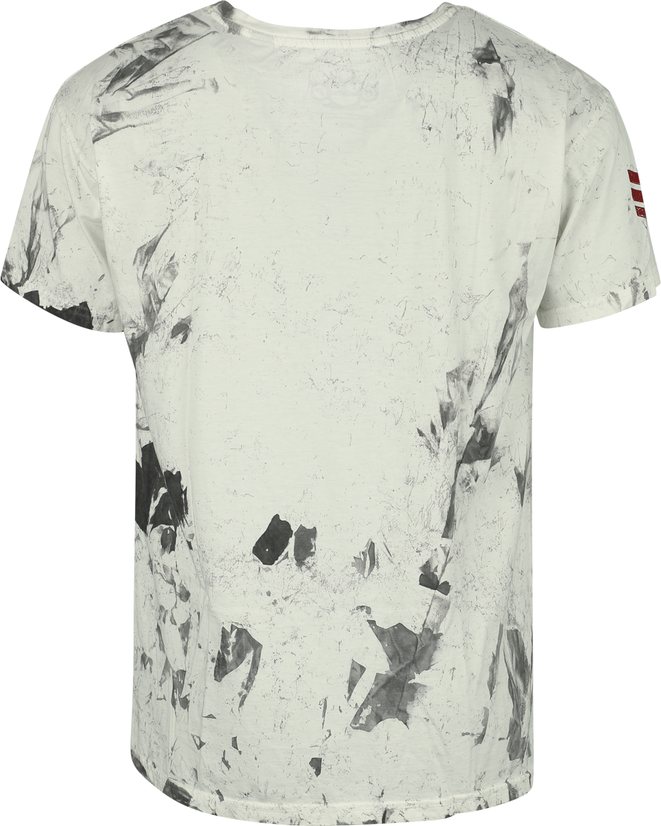 T-Shirt Manches courtes  de Five Finger Death Punch - Logo - S à 4XL - pour Homme - blanc/gris - Five Finger Death Punch - View 2