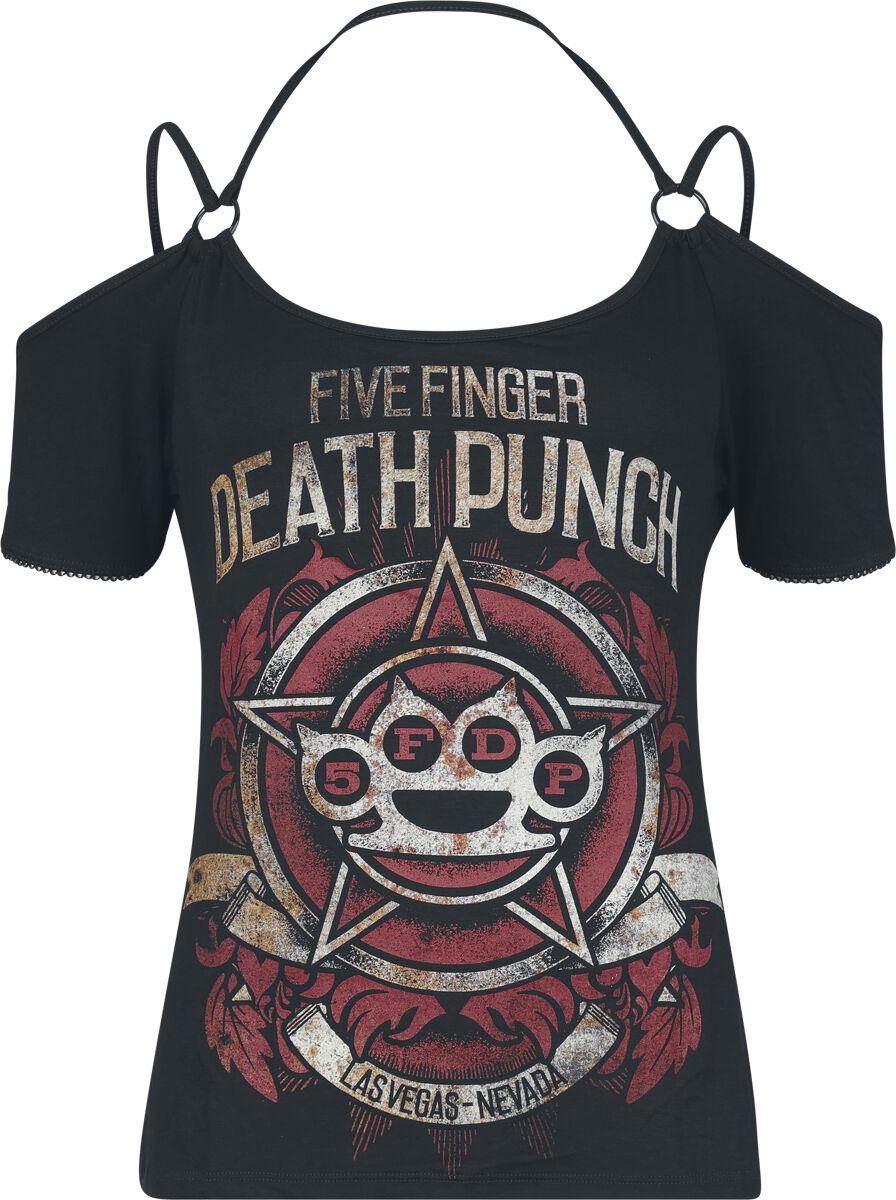 T-Shirt Manches courtes  de Five Finger Death Punch - Red Logo - M - pour Femme - noir - Five Finger Death Punch