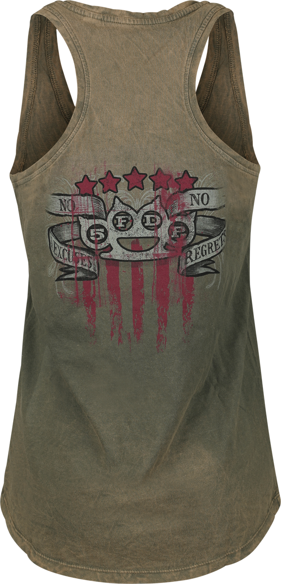 Top  de Five Finger Death Punch - Logo - S à XL - pour Femme - beige - Five Finger Death Punch - View 2