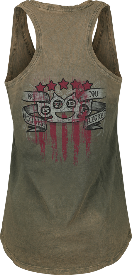 Top  de Five Finger Death Punch - Logo - S à XL - pour Femme - beige - Five Finger Death Punch - View 2
