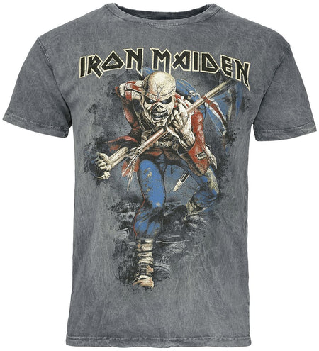 T-Shirt Manches courtes  de Iron Maiden - Trooper - S à 4XL - pour Homme - gris - Iron Maiden