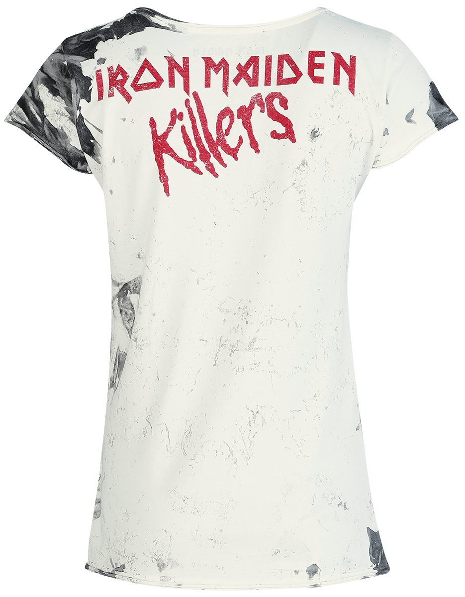 T-Shirt Manches courtes  de Iron Maiden - Killers - S à 4XL - pour Femme - blanc/gris - Iron Maiden - View 2
