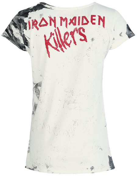T-Shirt Manches courtes  de Iron Maiden - Killers - S à 4XL - pour Femme - blanc/gris - Iron Maiden - View 2