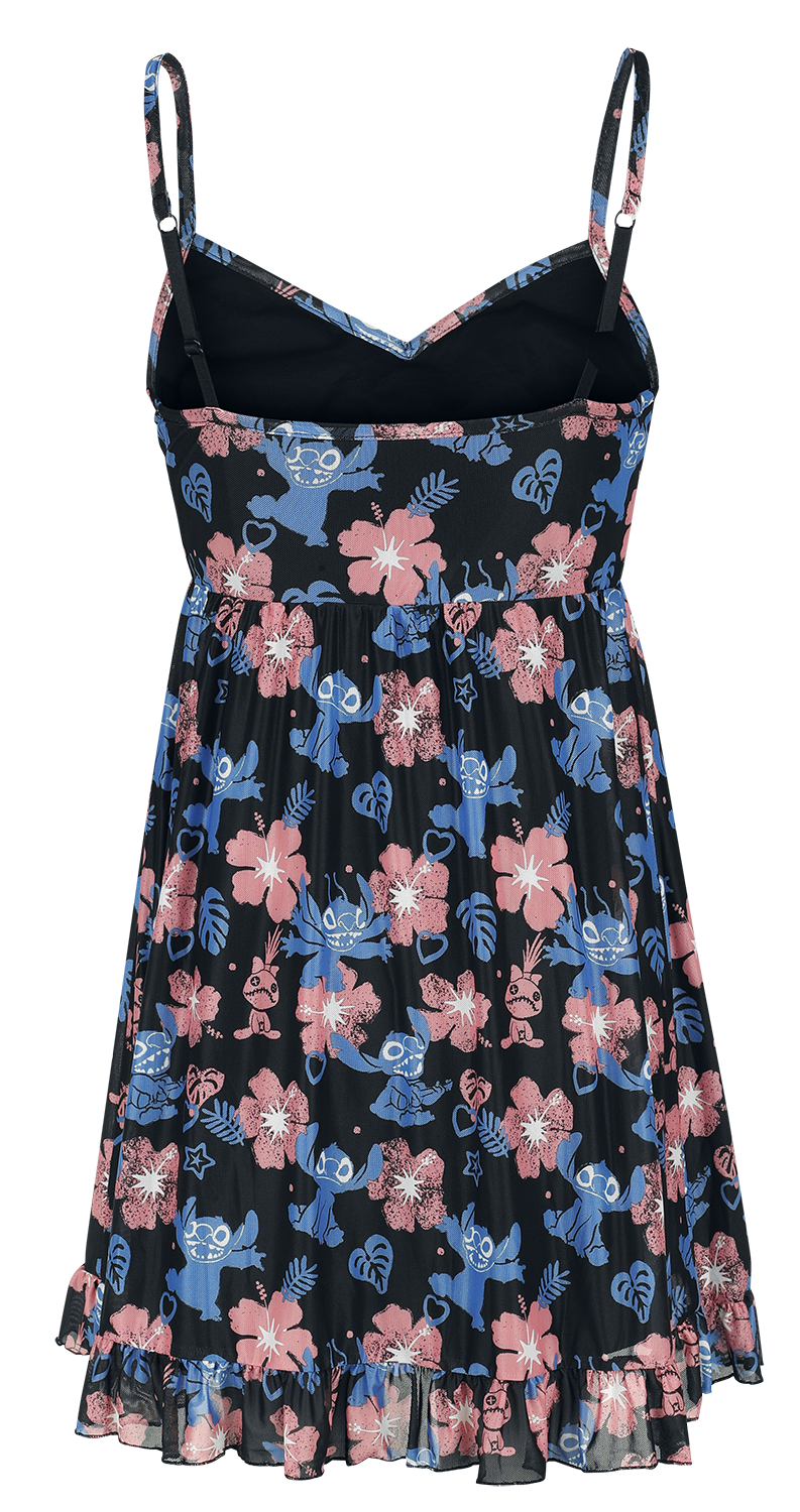 Robe courte Disney de Lilo & Stitch - Red And Blue Floral - L à XXL - pour Femme - multicolore - Lilo & Stitch - View 2
