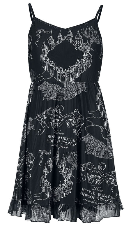 Robe courte  de Harry Potter - La Carte Du Maraudeur - M à XXL - pour Femme - multicolore - Harry Potter